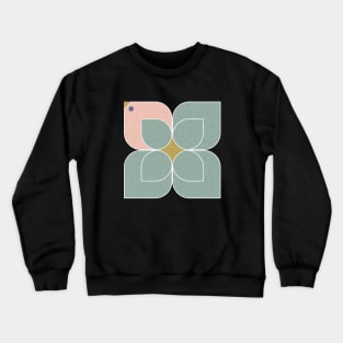 Vintage geometric flowers and birds Crewneck Sweatshirt